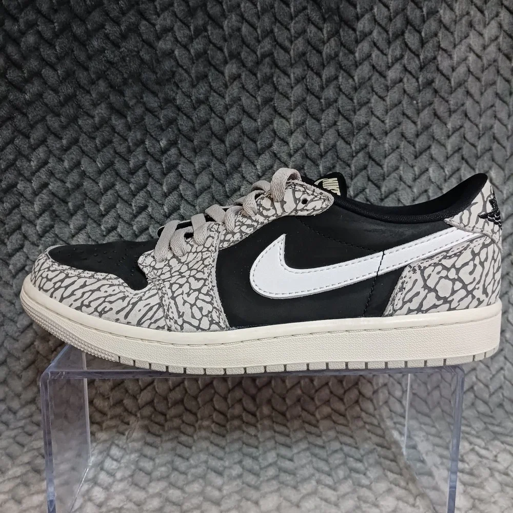 Air Jordan 1 Retro OG Low Black Cement Men's Sneakers Shoes Size 8